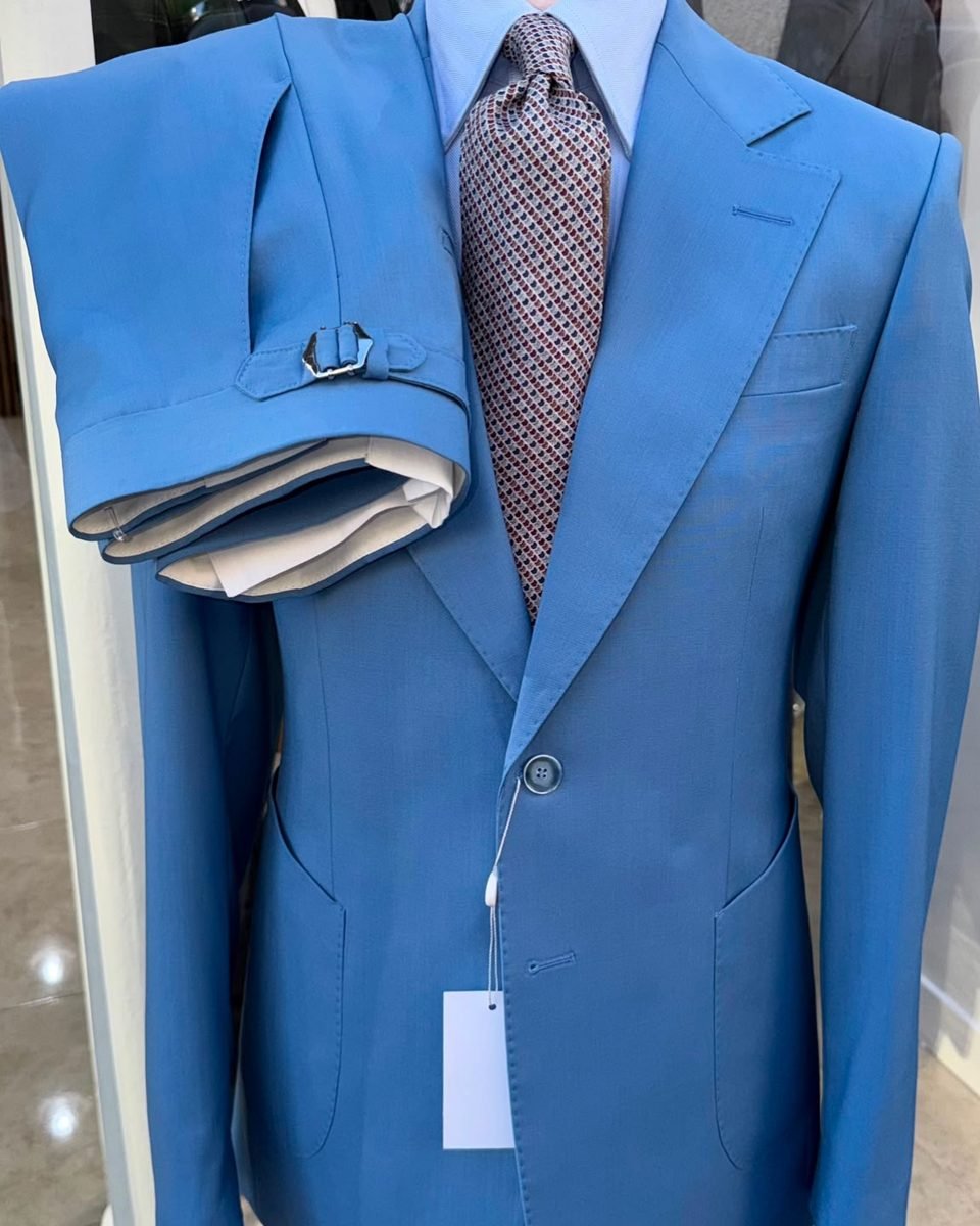 Costume bleu ciel en laine — Franck Arnault